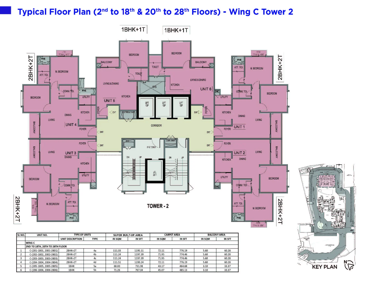 Typical Floor Plan - Wing C - Tower 2